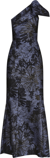 Donna Karan New York Women's Jacquard Bow-Trim One-Shoulder