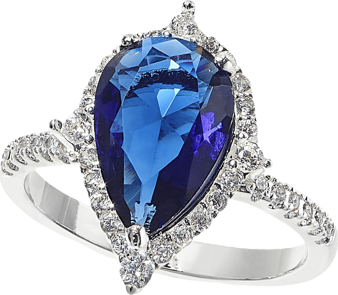 Pave & Pear-Shape Color Crystal Ring, Exclusively at Macy's