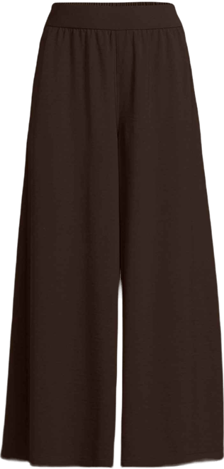 Women's Creaseless High Rise Palazzo Crop Pants