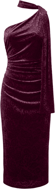 Trixxi Juniors' Burnout Velvet Sleeveless Scarf Midi Dress