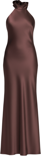 Women's Tie Neck Long Dress