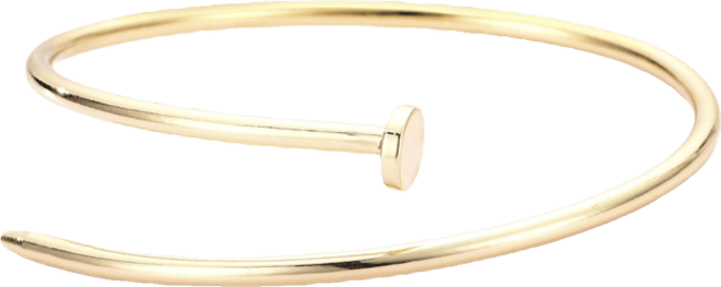 Gold Thin Nail Cuff Bracelet