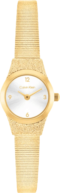 Women's Contemporary Gold Tone Stainless Steel Mesh Bracelet Watch, 18mm