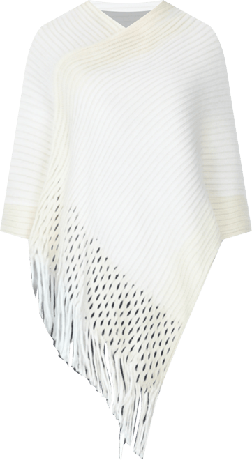 Women's Cable Knit Poncho Sweater