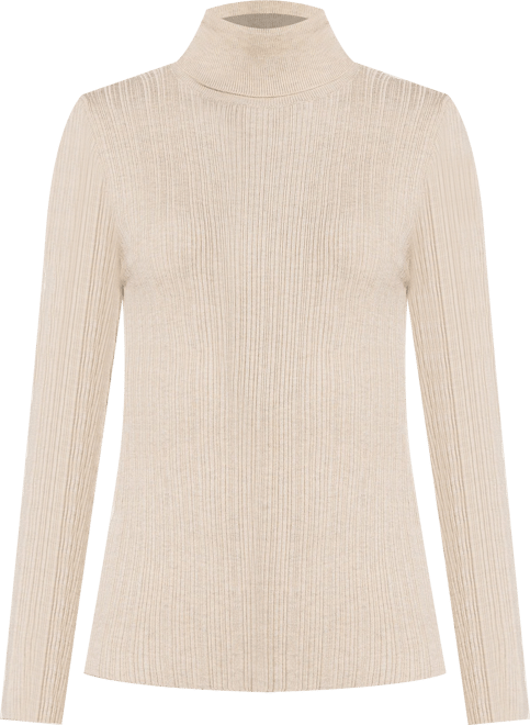 Le' AL.X Ribbed Knit Turtleneck Long Sleeve Fitted Shirt | Dillard's
