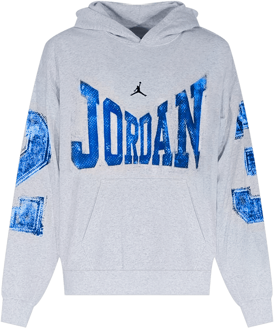 Jordan Brooklyn Sudadera con gorro sin cierre universitaria para hombre