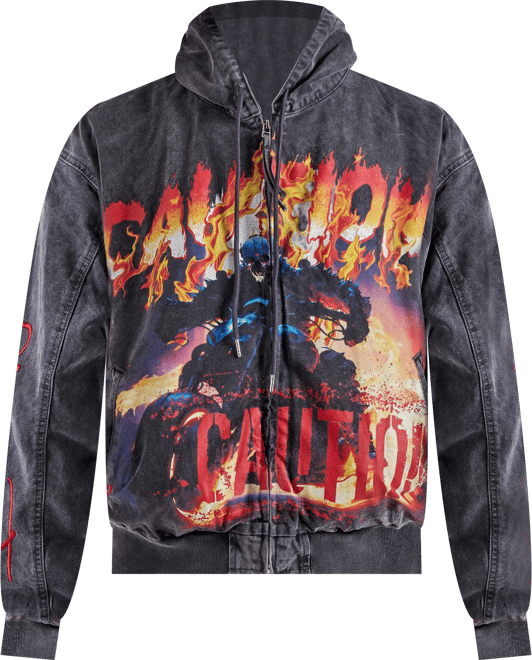 First Row Caution Full-Zip Hooded Jacket