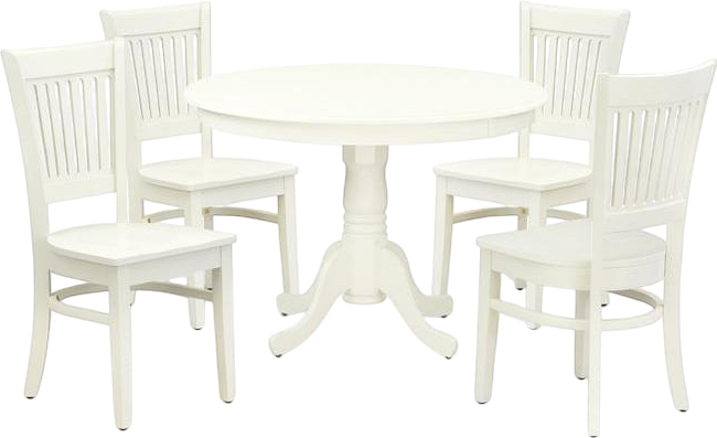 5-Pc dining room table Set- 4 Dining Room Chair and Wooden Dining Table