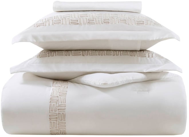 Nile Embroidery Oversized 4-Pc. Comforter Set, Queen