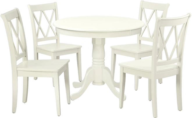 Dining Room Set Linen White