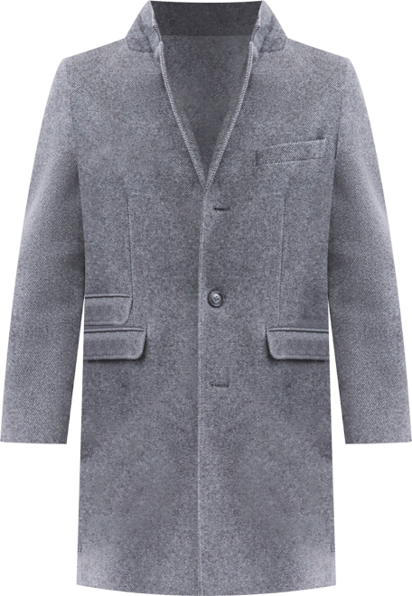 Men's Classic-Fit Twill Wool-Blend Overcoat