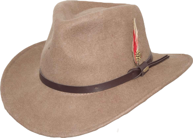 Men's Crushable Felt Outback Hat