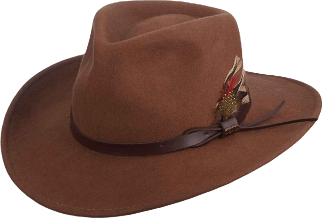 Men's Crushable Felt Outback Hat