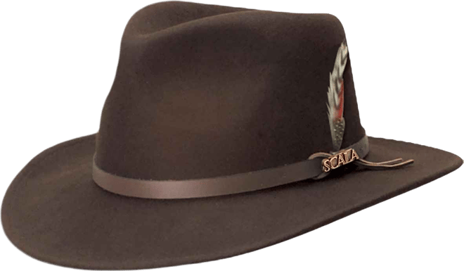 Men's Crushable Felt Outback Hat