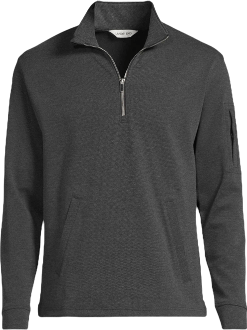Men's Long Sleeve Cooling Performance Pique Quarter Zip