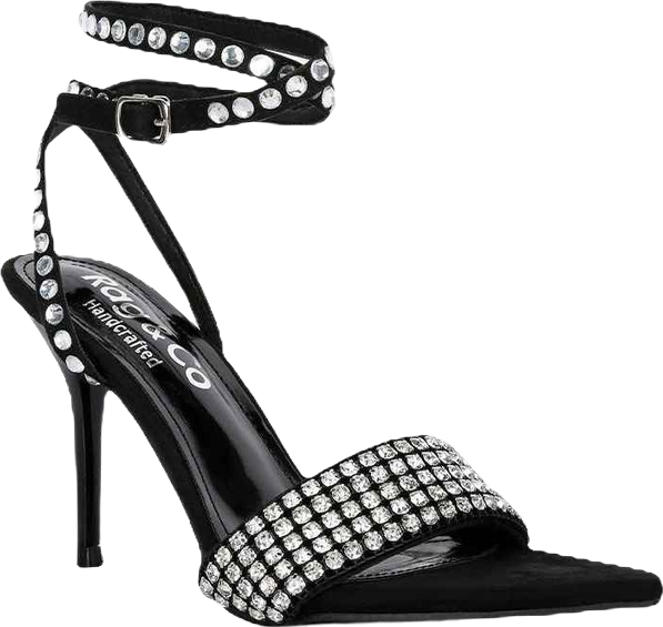 Zurin Womens Diamante Embellished Stiletto Sandals