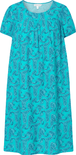 Plus Size Only Necessities Short Print Shirred Lounger