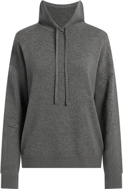 Women's Wool Cashmere Blend Relaxed Hoodie Sweater