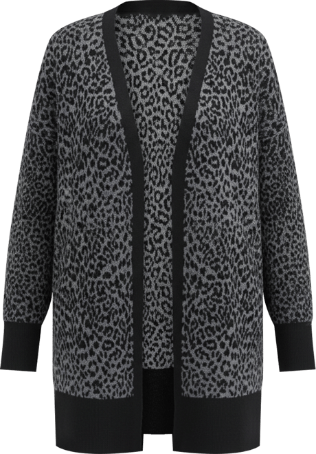 Plus Size Animal Jacquard Cardigan, Macy's Exclusive