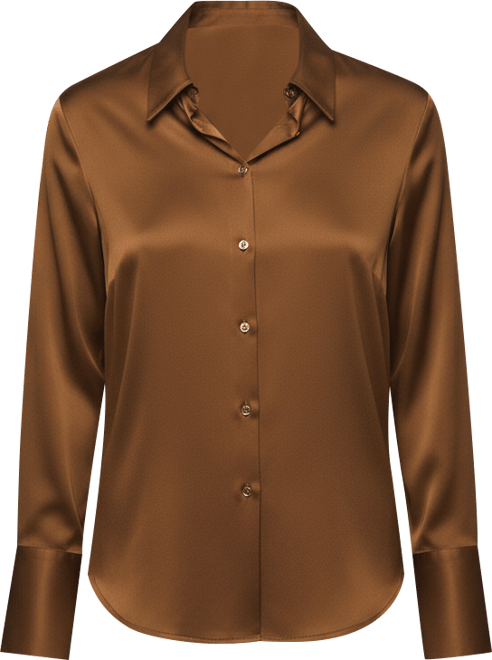 Women's Satin Finish Flowy Shirt