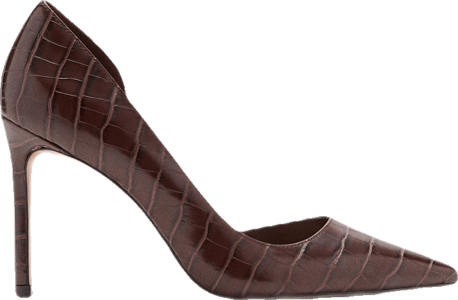 Women's Croc-Effect Heeled Shoes