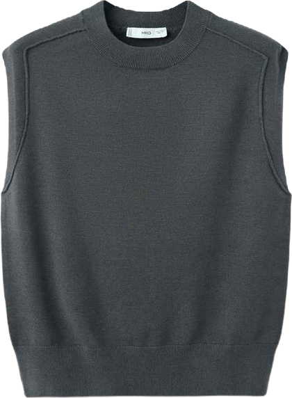 Women's Seam Detail Knitted Sweater Vest