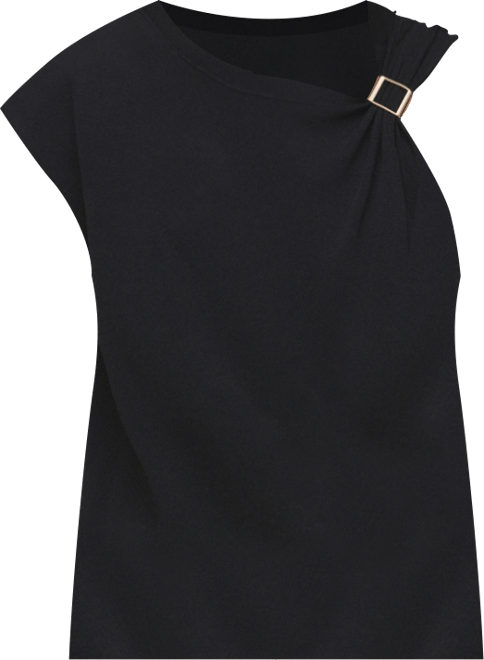 Women's Metallic Detail Short-Sleeved Sweater