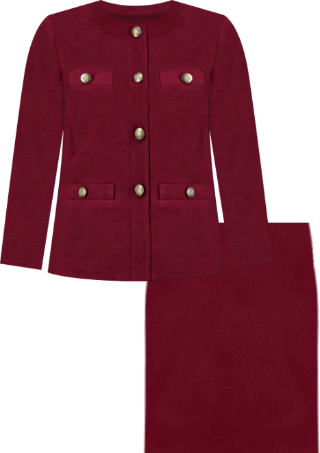 Women's Pencil Skirt Suit Set, Regular & Petite