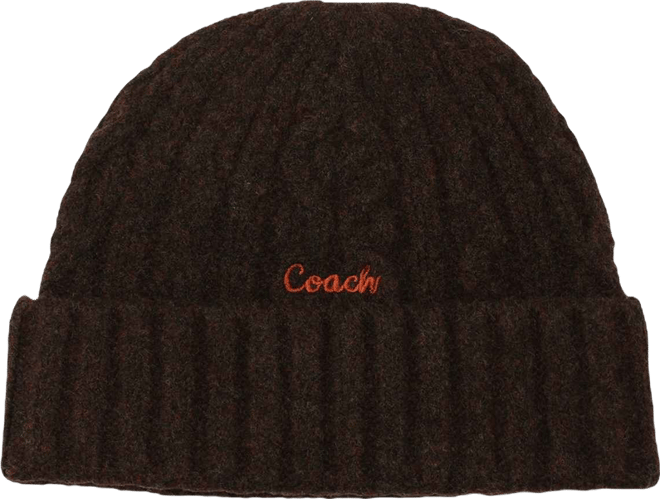 Women's Embroidered Cable-Knit Beanie Hat