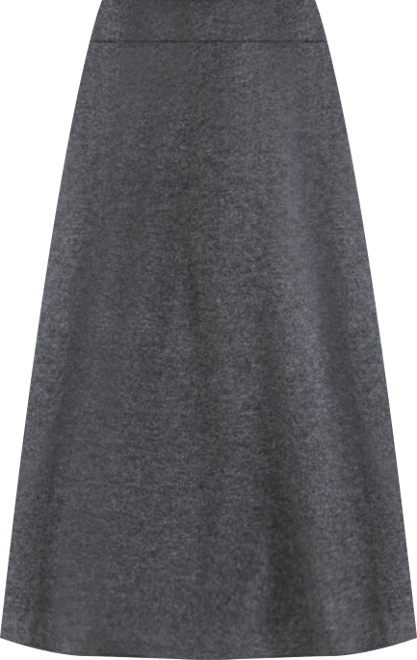 Women's Wool Cashmere Midi Skirt