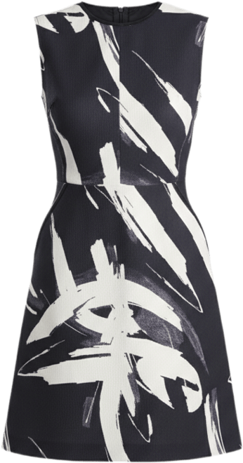 Women's Calligraphy Print Scuba Crepe Dress
