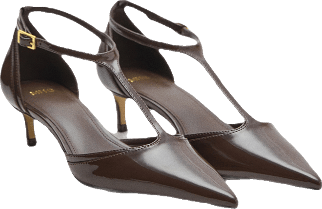 Women's Kitten-Heel Patent Leather Shoes
