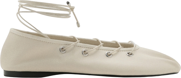 Women's Crossed Straps Leather Ballet Flats