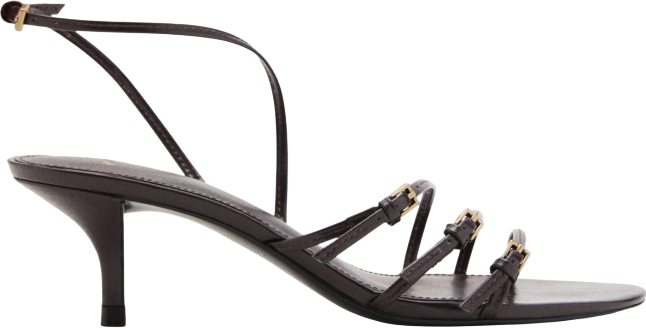 Women's Buckle Kitten-Heel Sandals