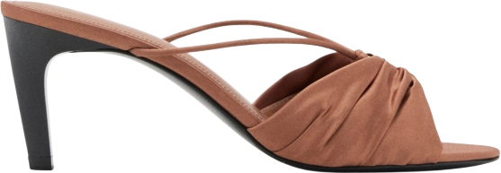 Women's Metallic Embellishment Satin High-Heeled Sandals