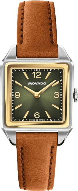 Women's 1917 Swiss Quartz Cognac Leather Watch, 25 x 34.1mm