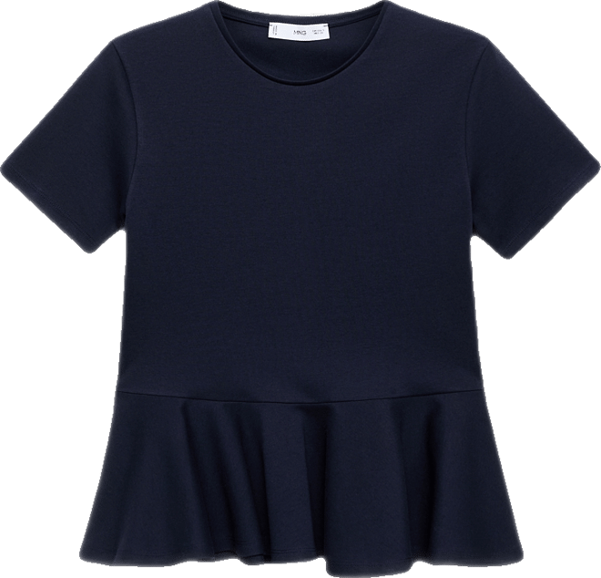 Women's Short-Sleeved Peplum T-Shirt