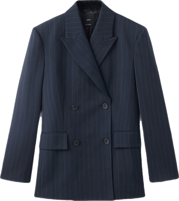 Women's Double-Breasted Pinstripe Blazer