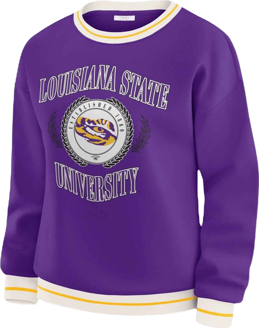 Women'sPurple Lsu Tigers Seal Sweatshirt
