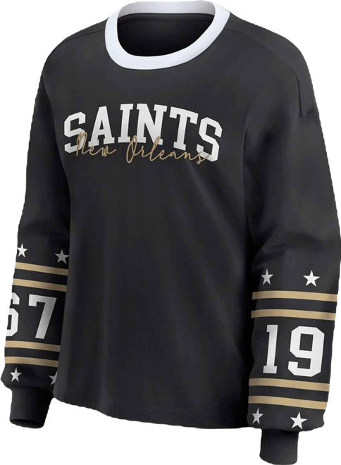 Women's Black New Orleans Saints Sport Long-Sleeve T-Shirt