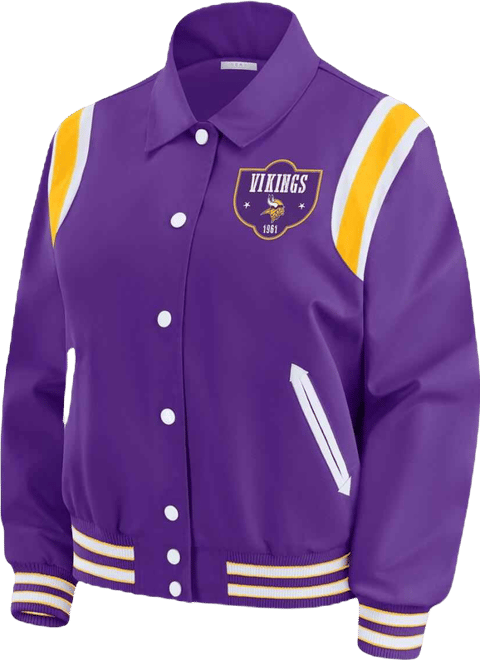Women's Purple Minnesota Vikings Varsity Lightweight Full-Snap Jacket