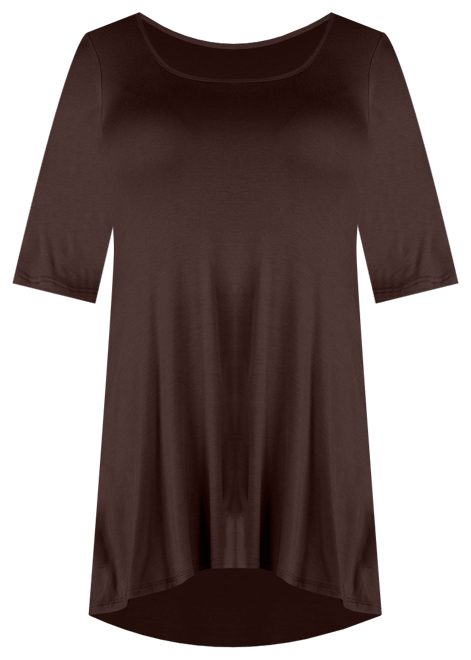 24/7 Comfort Apparel Short Sleeve Swing Tunic Top
