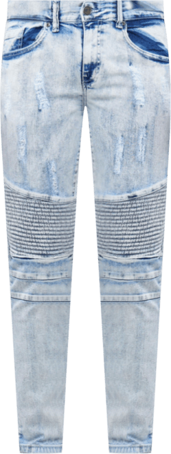 Men's Skinny Fit Stretch Moto Jeans