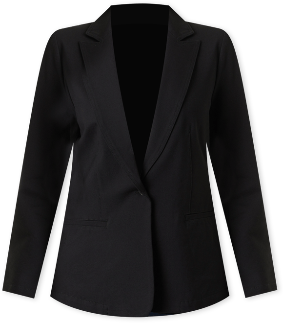 Women's Denim One-Button Blazer