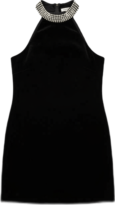 Audrey Pearl Neck Shift Dress