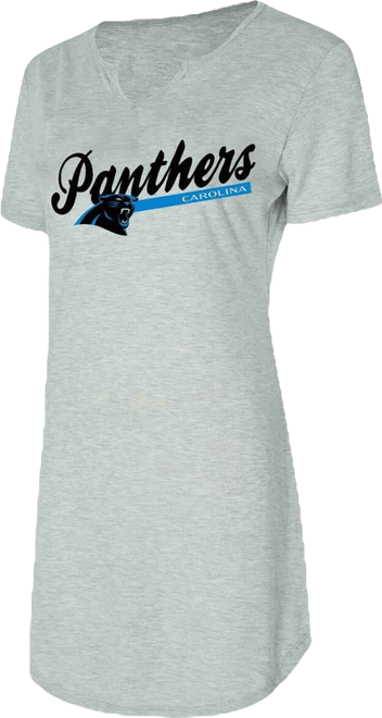 Women's Gray Carolina Panthers Petition Knit Nightshirt