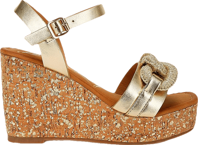 Emelda Chain Link Detail Wedge Sandals Women