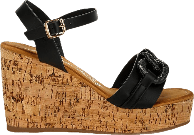 Emelda Chain Link Detail Wedge Sandals Women