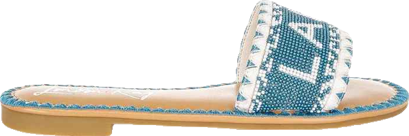 Beaded Lake Como Flat Slip Ons Women