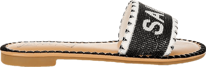 Beaded Saint Tropez Flat Slip Ons Women
